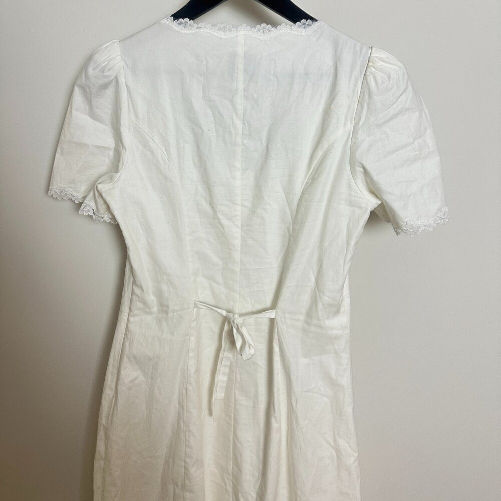 REFORMATION Alida Organic Cotton Button-Up Midi Dress in White Size US 4 - Picture 9 of 15